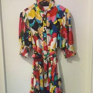 Gracia Colorful Floral Mini Dress